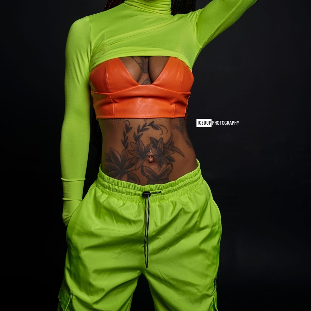 Bright orange bra Top